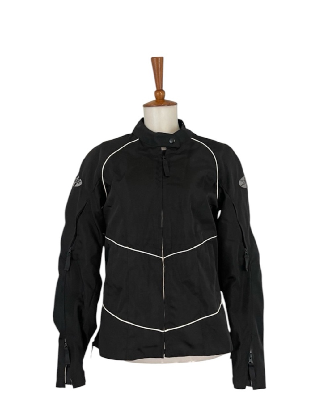 Joe‎ Rocket Rocket Girl Black Motorcycle Jacket Armor Front Zip Long Sleeve